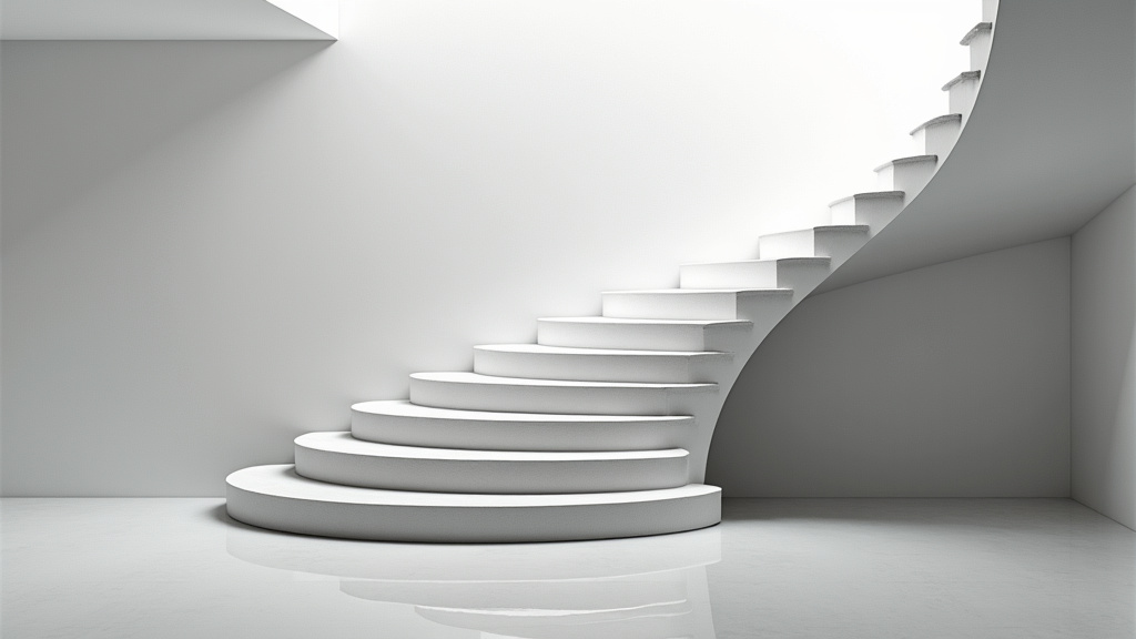 Monte-escalier tournant en cours d