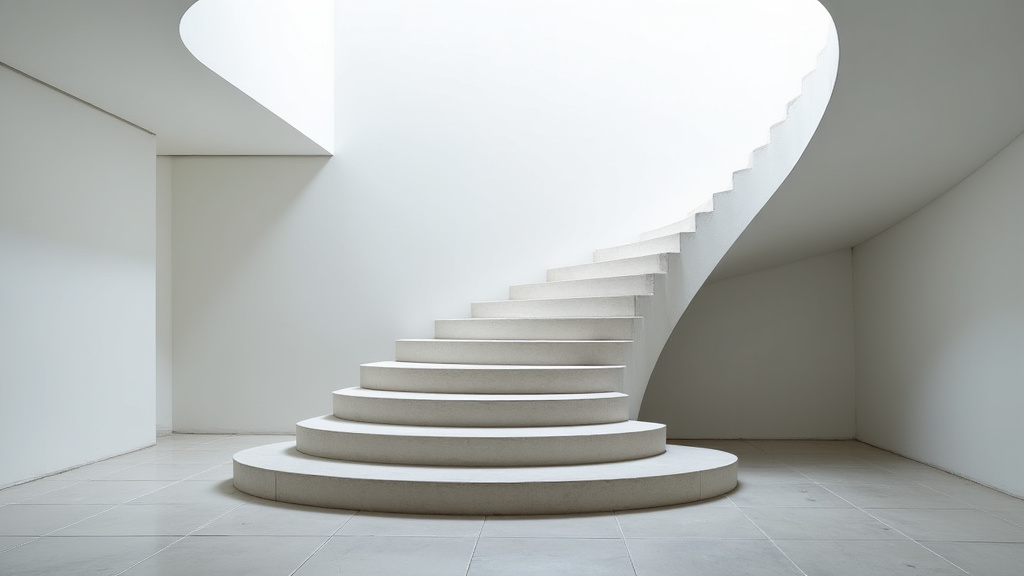 Monte-escalier tournant en cours d