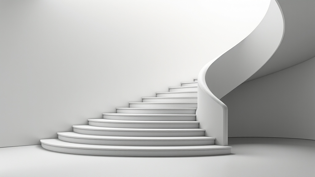 Monte-escalier tournant en cours d