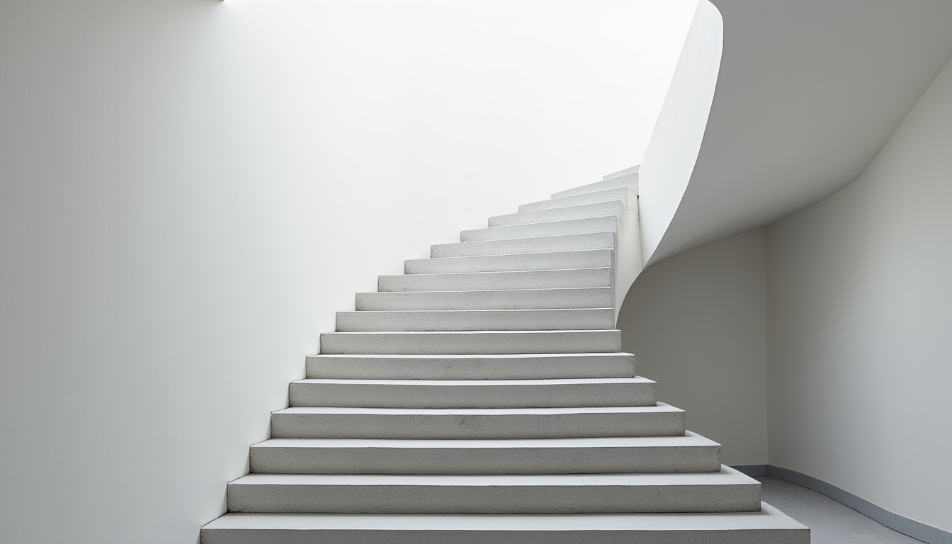 Monte-escalier tournant en cours d