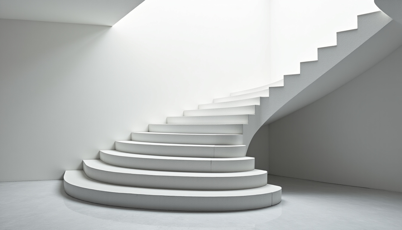 Monte-escalier tournant en cours d