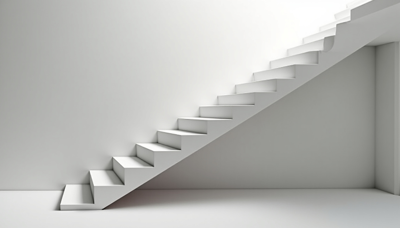 Monte-escalier tournant en cours d