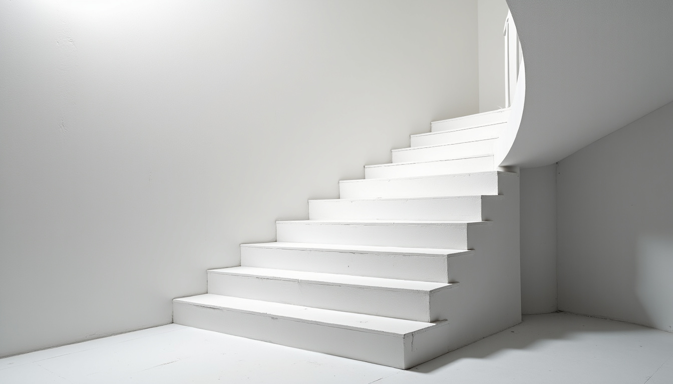 Monte-escalier tournant en cours d