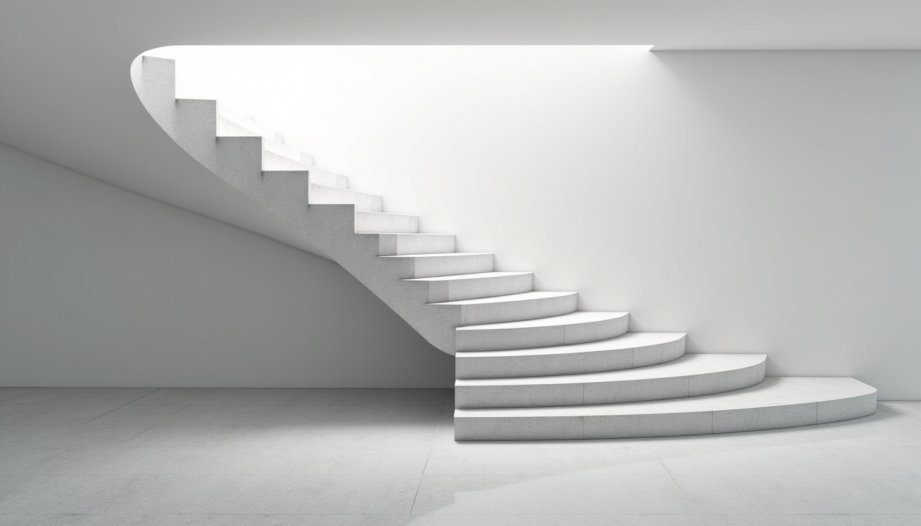 Monte-escalier tournant en cours d