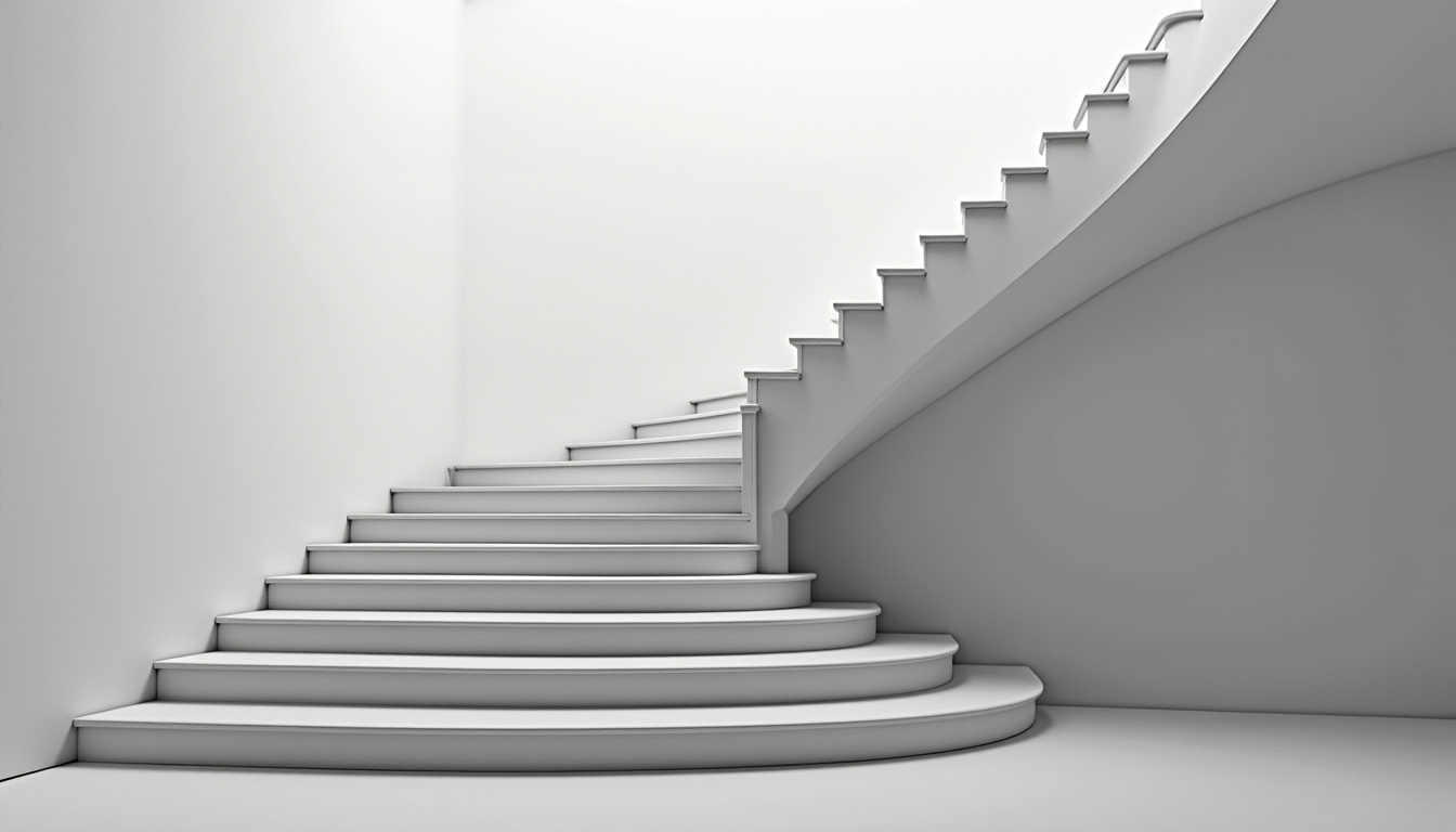 Monte-escalier tournant en cours d