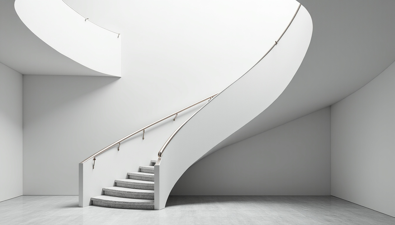 Monte-escalier tournant en cours d