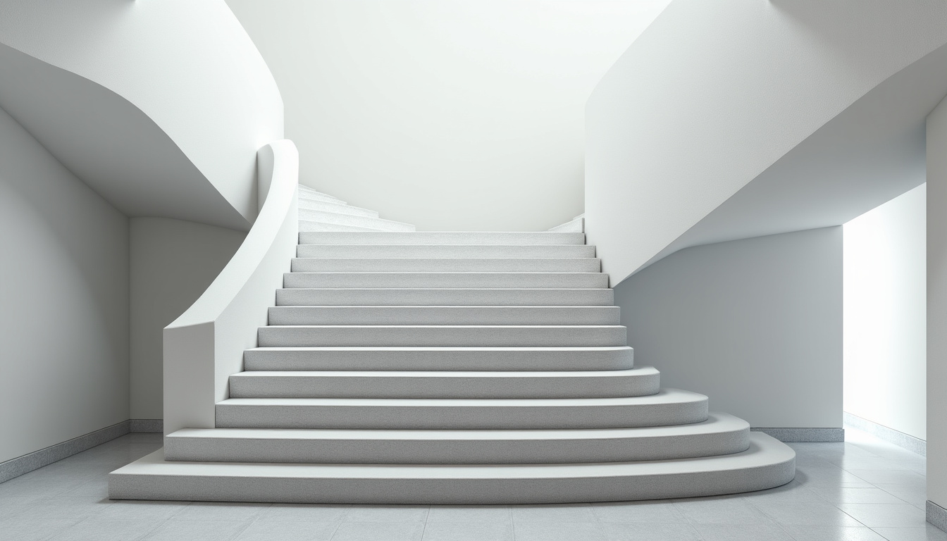 Monte-escalier tournant en cours d