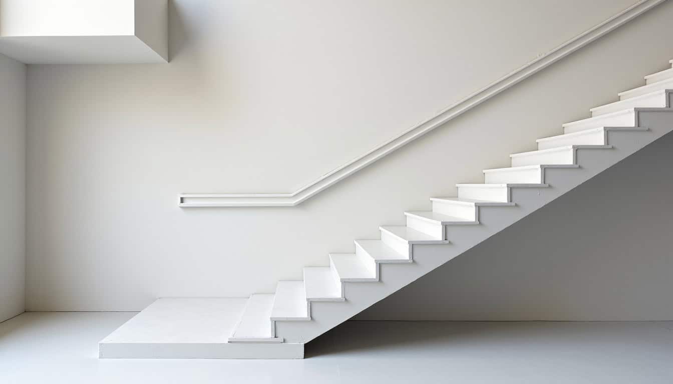Monte-escalier tournant en cours d