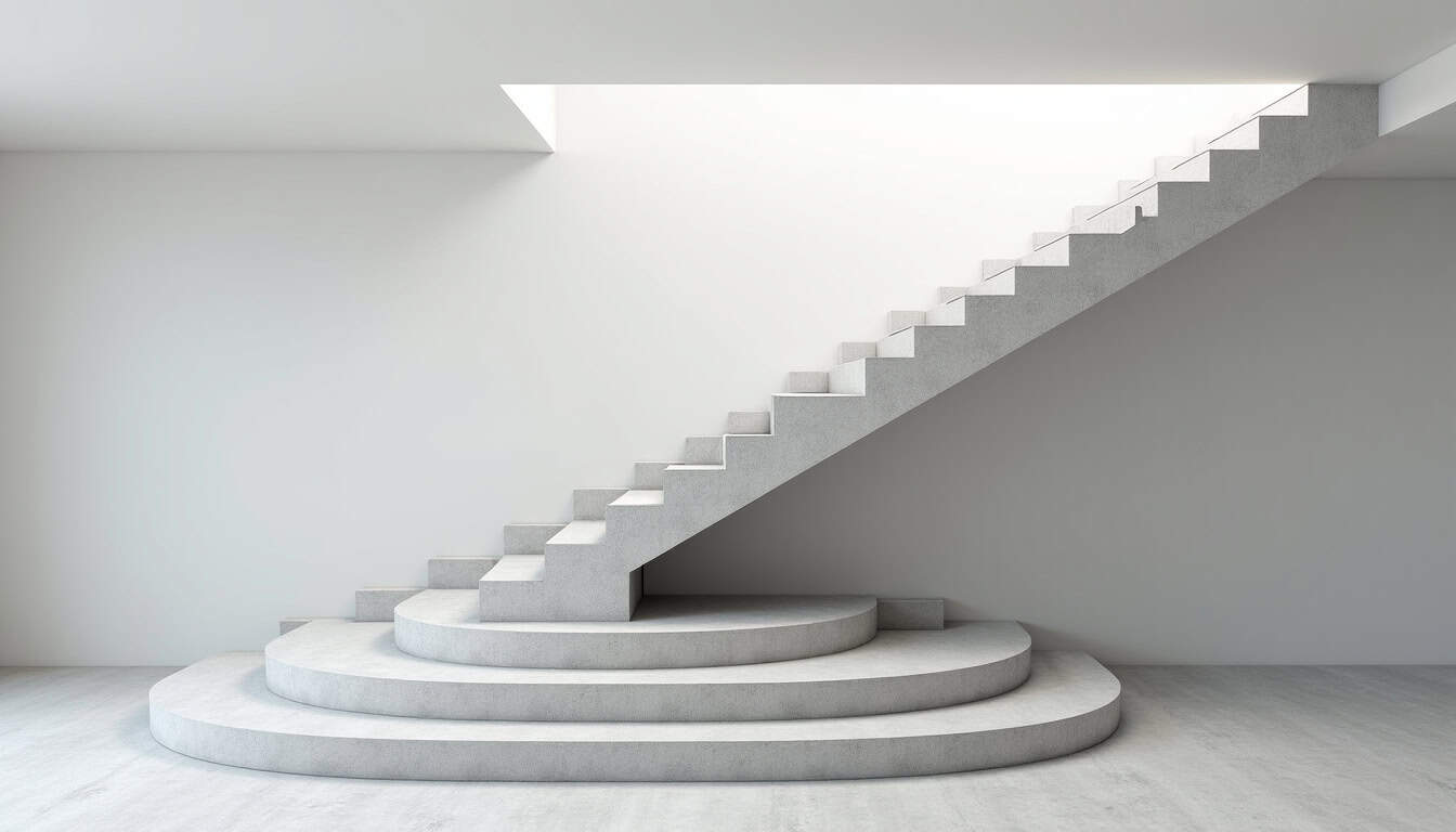 Monte-escalier tournant en cours d