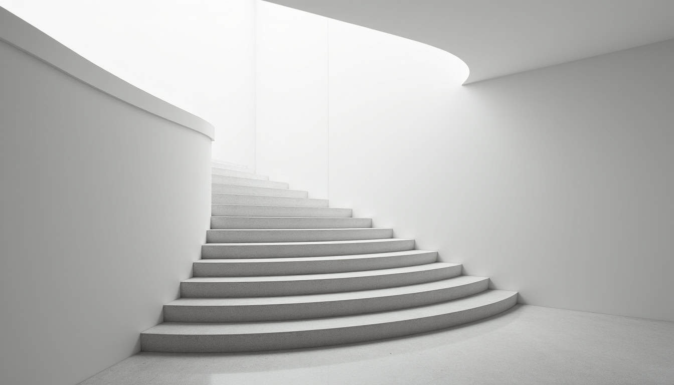 Monte-escalier tournant en cours d