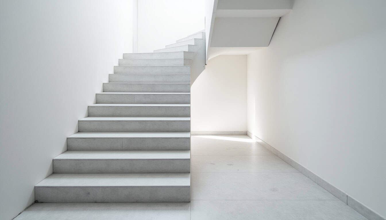 Monte-escalier tournant en cours d