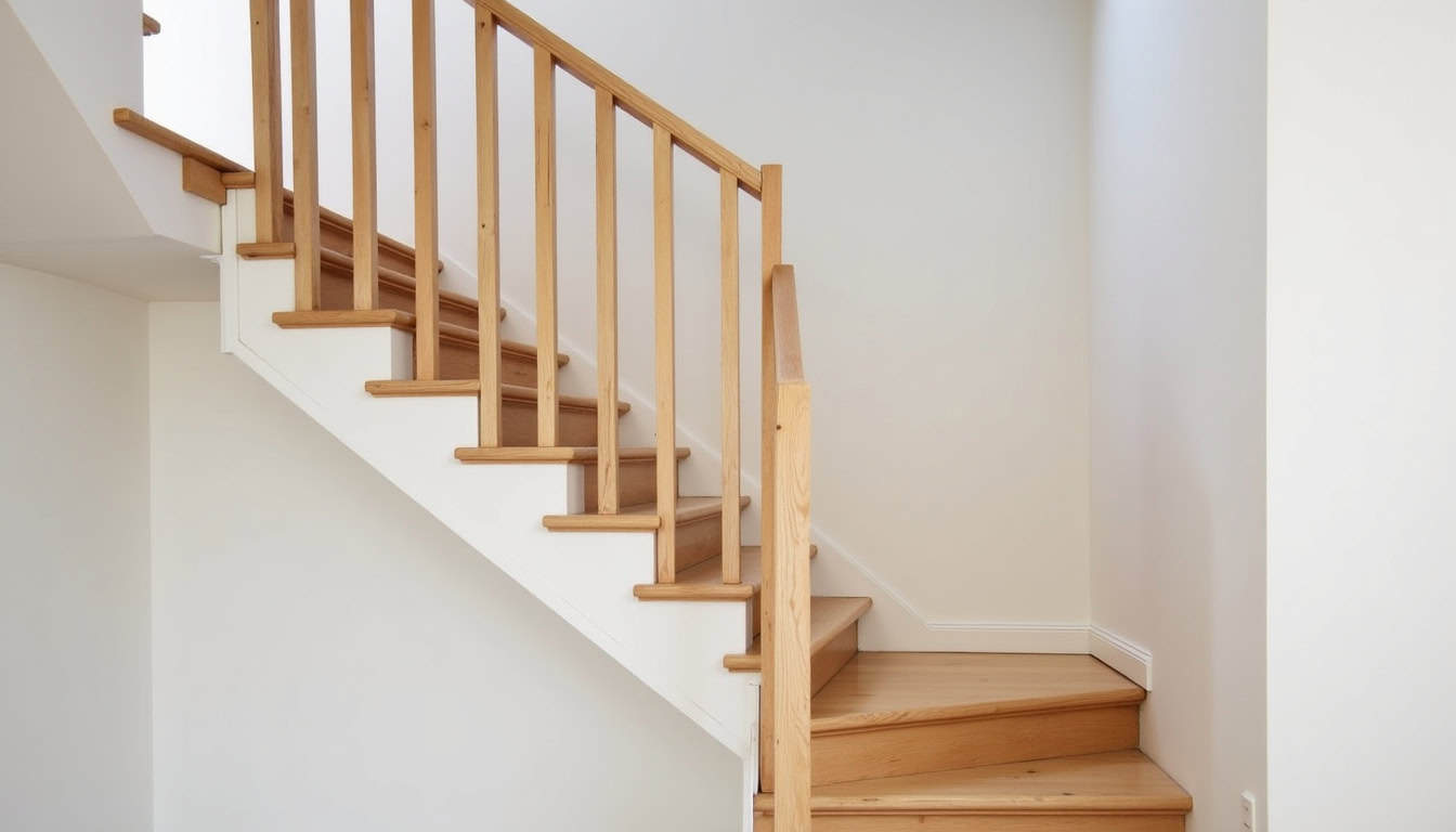 Monte-escalier tournant en cours d’installation dans une maison d’Uzès, adapté à un escalier en colimaçon