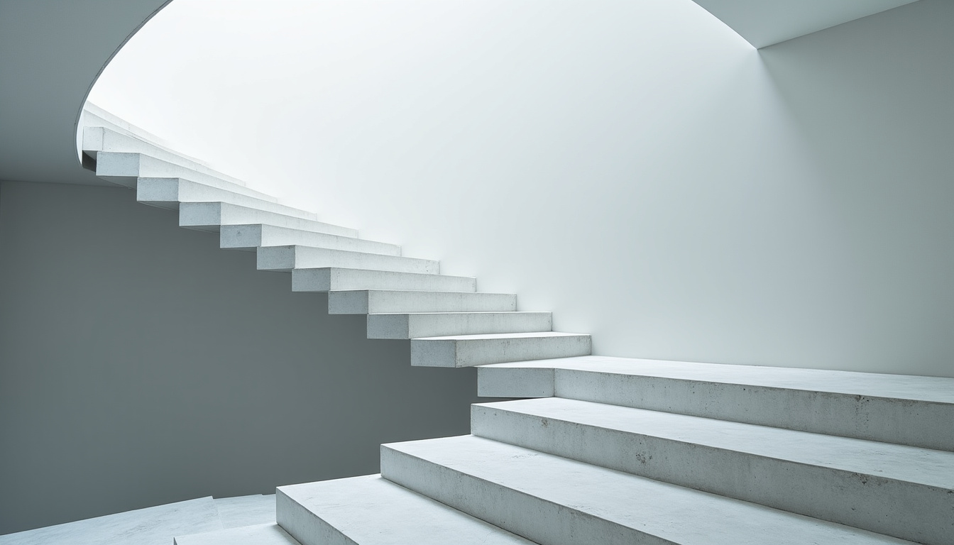 Monte-escalier tournant en fonctionnement dans un intérieur à Pleine-Fougères