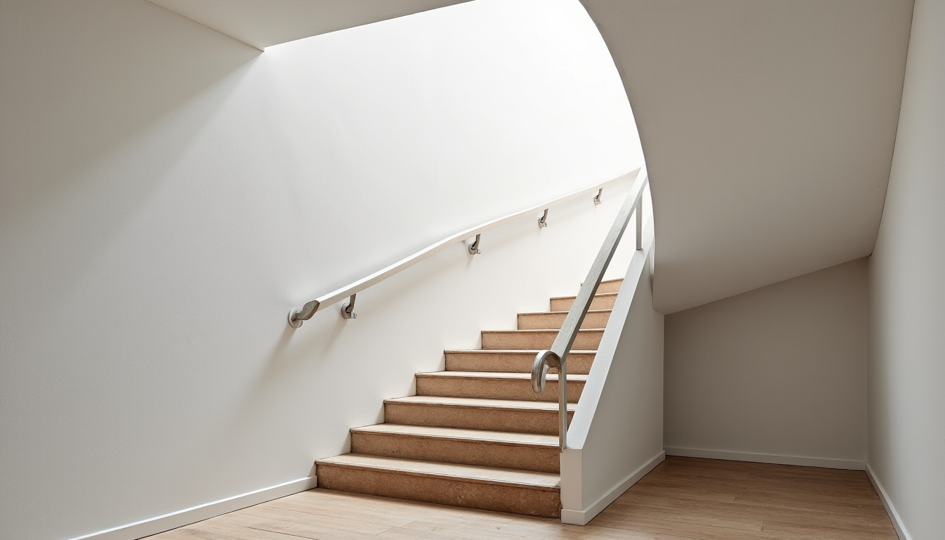 Monte-escalier tournant installé dans un escalier ancien à Puisserguier