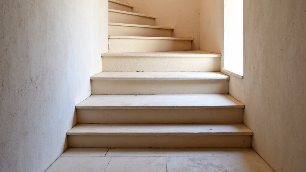 Monte-escalier tournant installé dans un escalier ancien en pierre à La Chapelle-Hermier