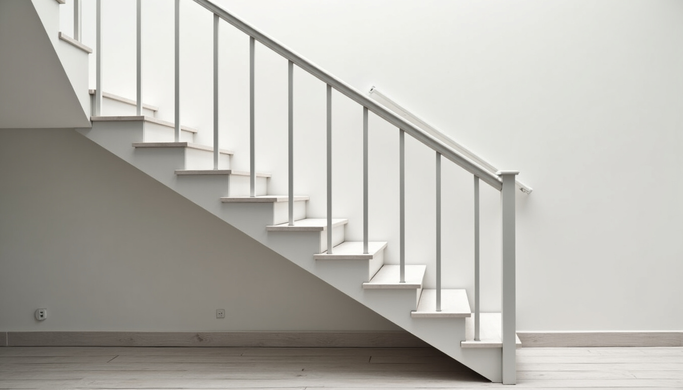 Monte-escalier tournant installé dans un escalier avec virage à Neuville-aux-Bois, montrant le rail courbe et le siège en position basse