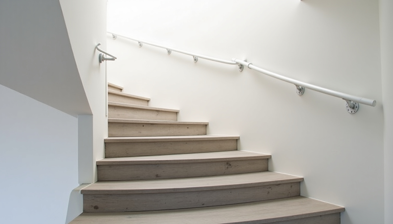 Monte-escalier tournant installé dans un escalier courbe à Saint-Georges-de-Didonne