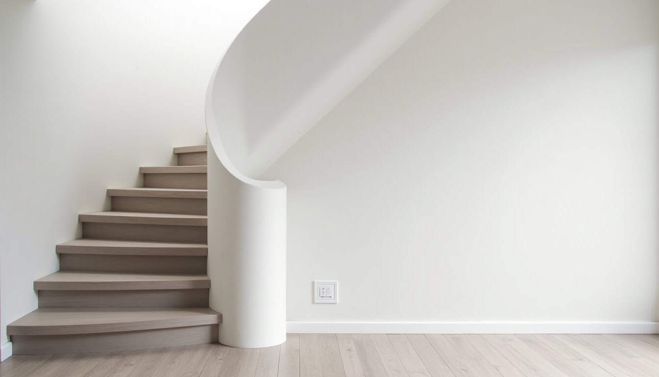 Monte-escalier tournant installé dans une maison à Bessoncourt