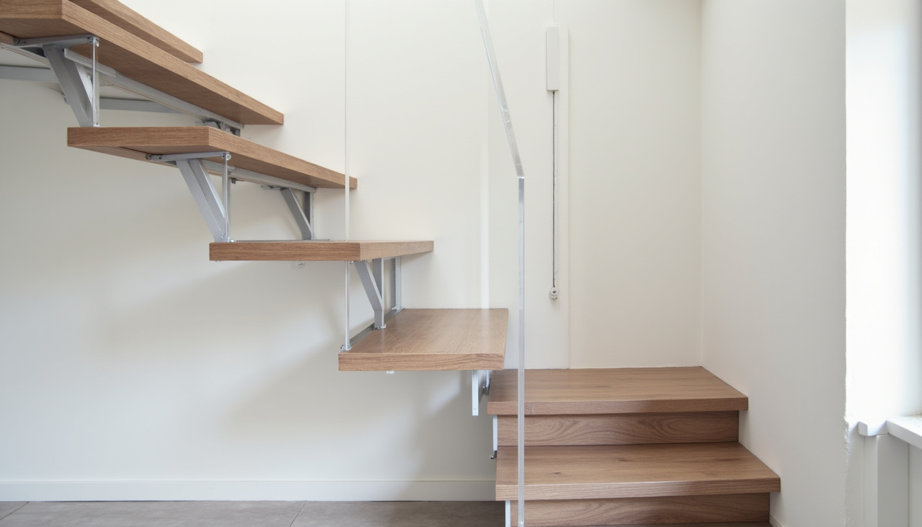 Monte-escalier tournant installé dans une maison à Beuvry-la-Forêt