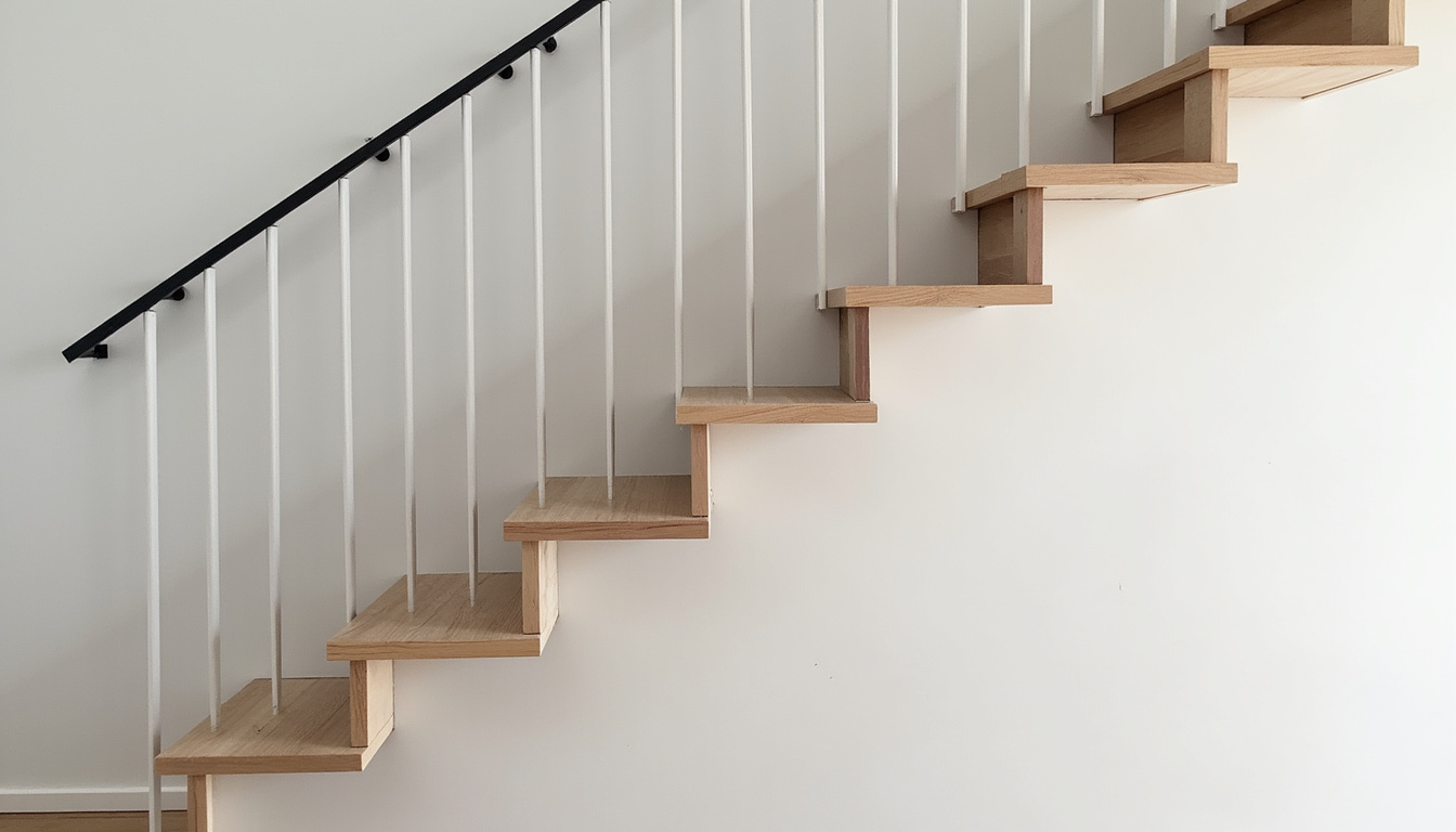 Monte-escalier tournant installé dans une maison à Claret, adapté à un escalier avec virage