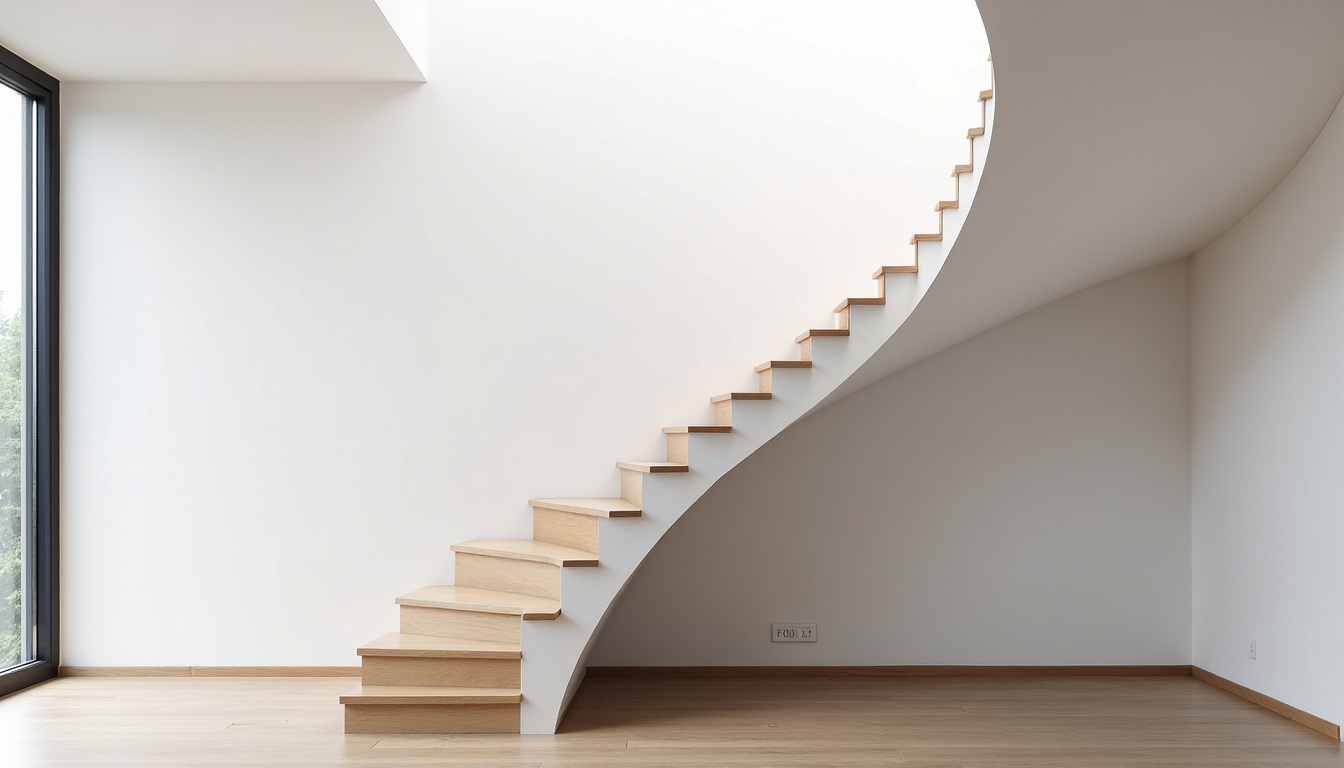 Monte-escalier tournant installé dans une maison à Couzon-au-Mont-d