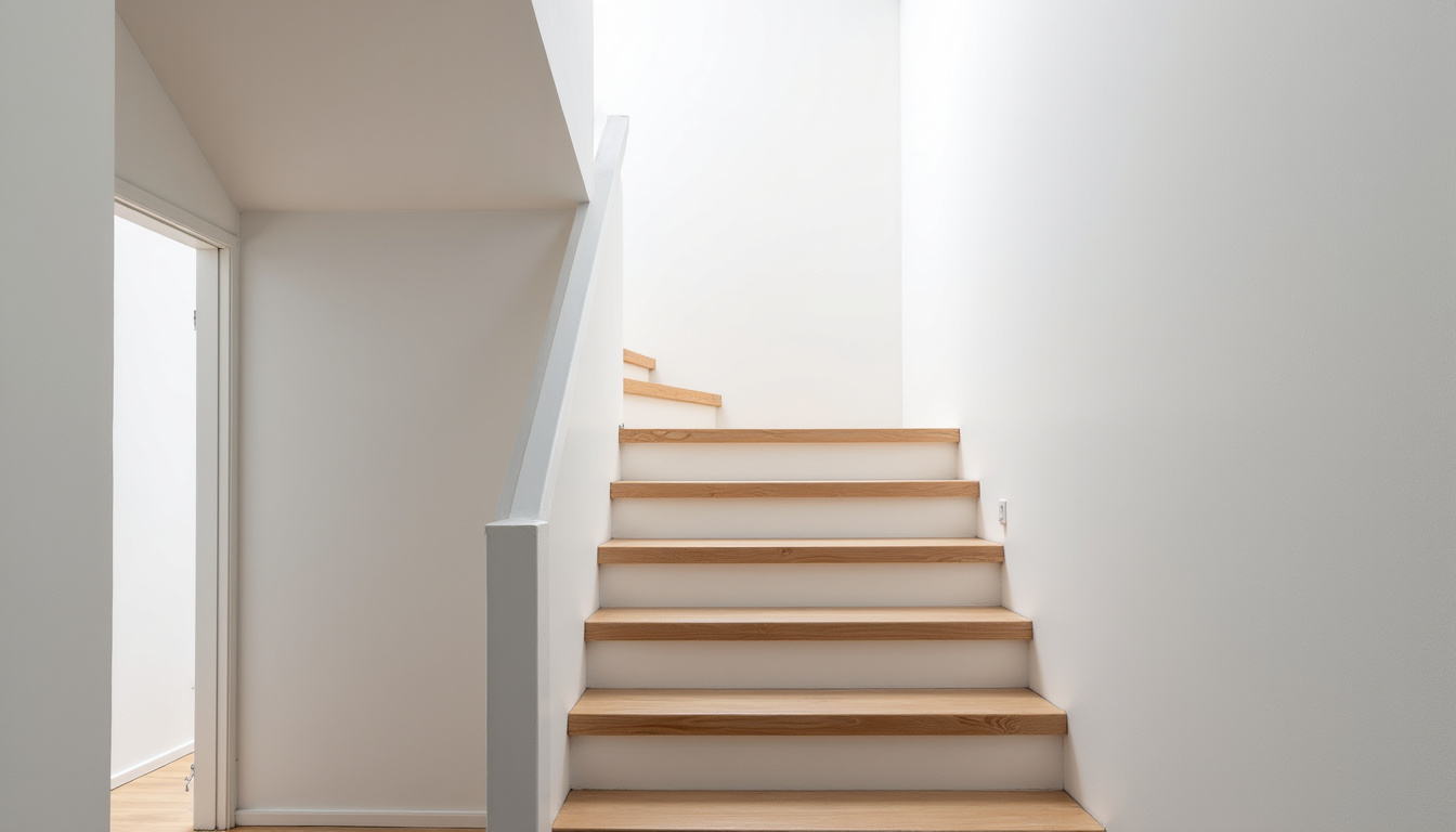 Monte-escalier tournant installé dans une maison à Gonfaron, en train de monter un virage d