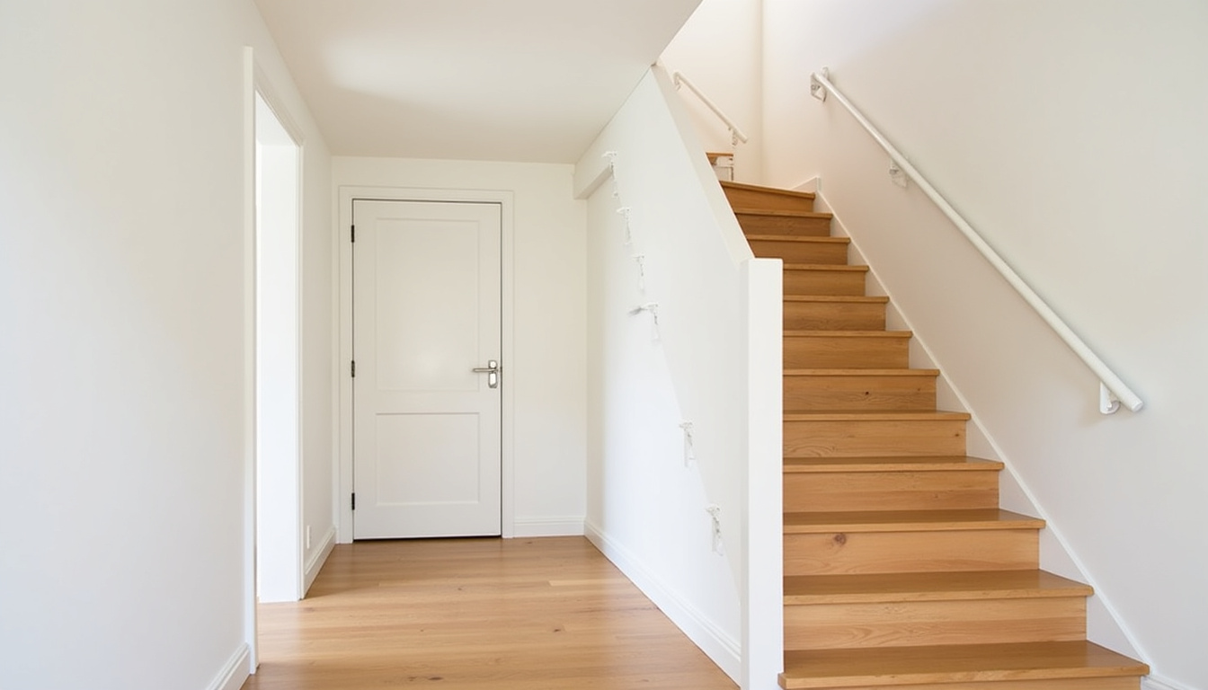 Monte-escalier tournant installé dans une maison à Morvillars, avec rail courbe adapté à un escalier en colimaçon