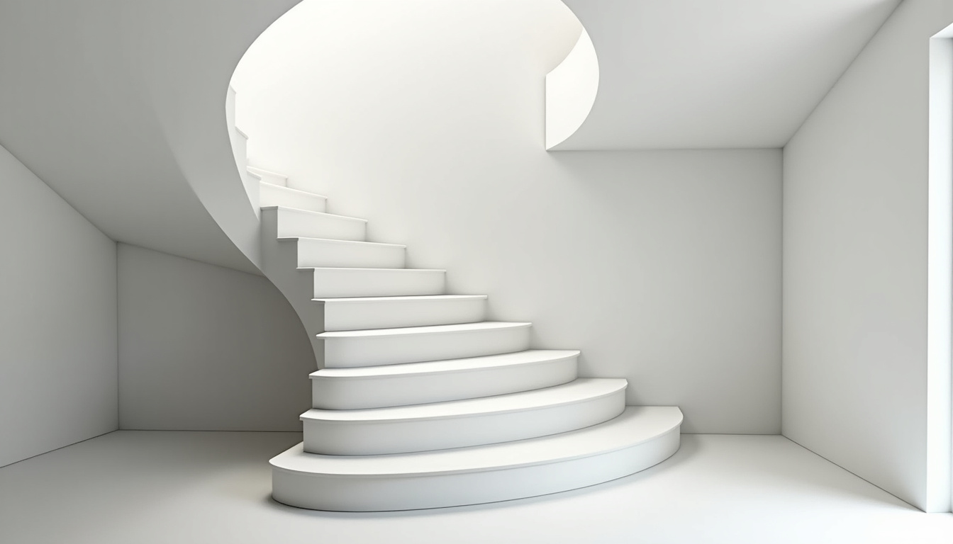 Monte-escalier tournant installé dans une maison à Plomeur avec virage à 180 degrés