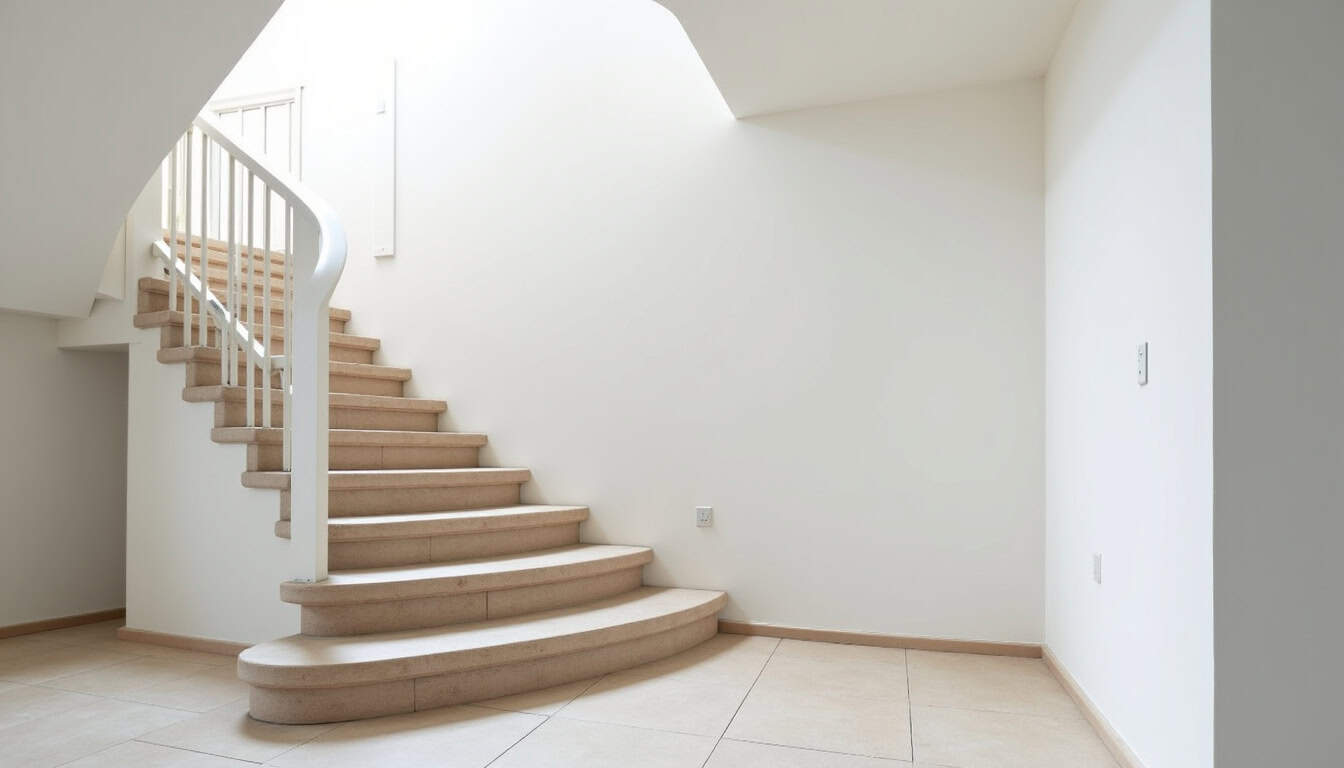 Monte-escalier tournant installé dans une maison à Sablé-sur-Sarthe