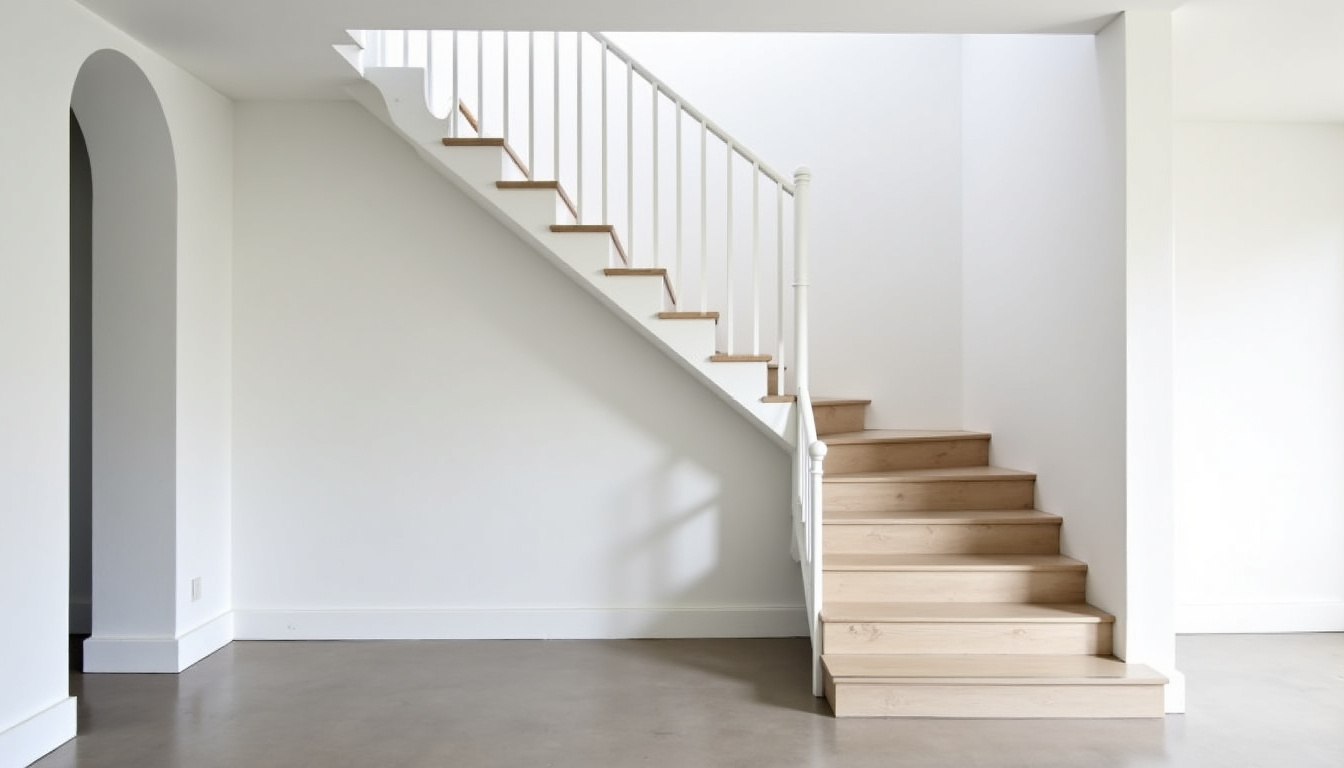 Monte-escalier tournant installé dans une maison à Saint-Aubin-sur-Mer