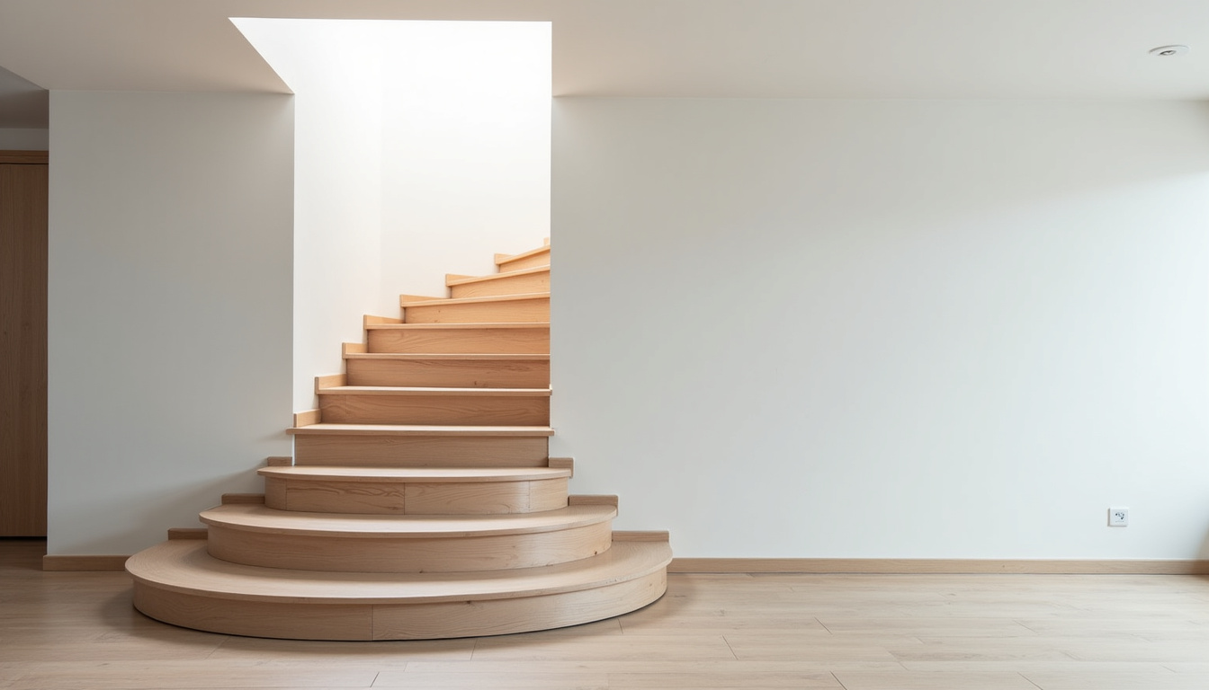 Monte-escalier tournant installé dans une maison à Saint-Jean-de-boiseau