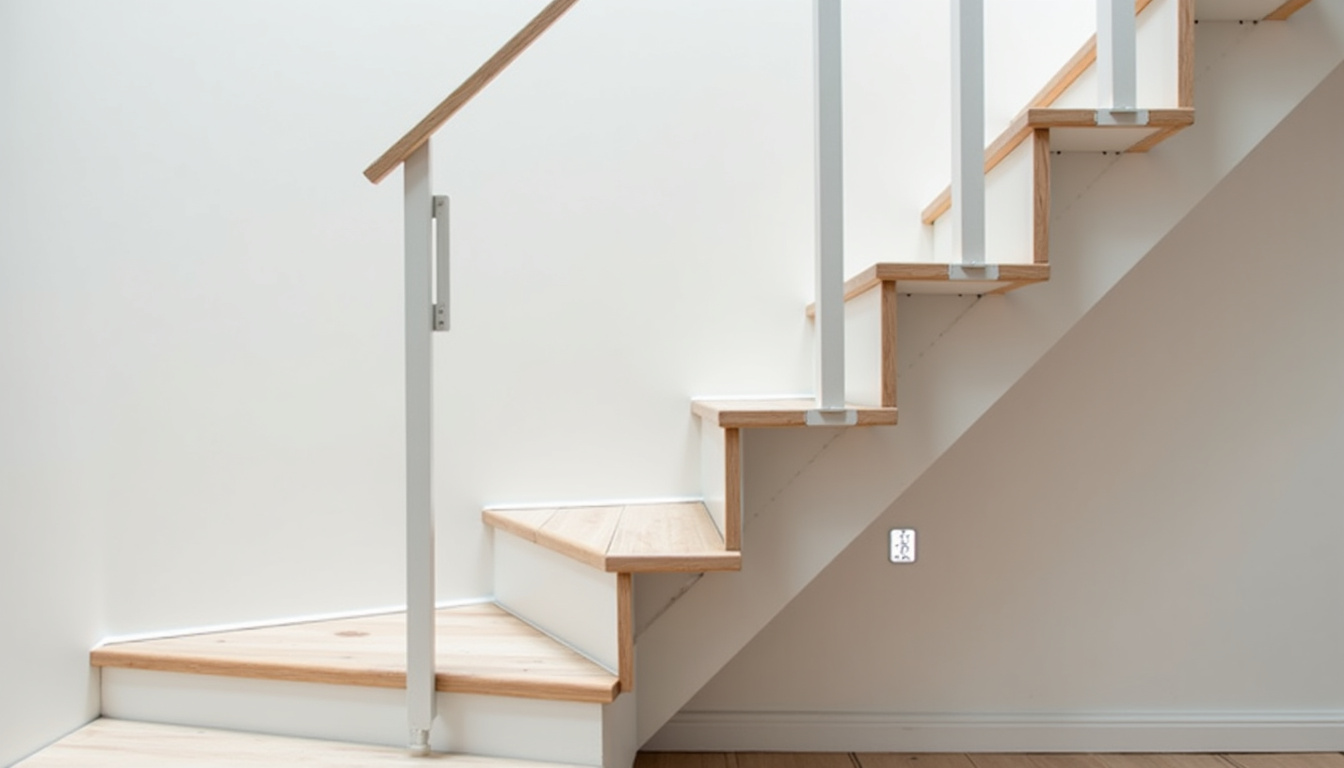 Monte-escalier tournant installé dans une maison à Saint-Pardoux-la-Rivière