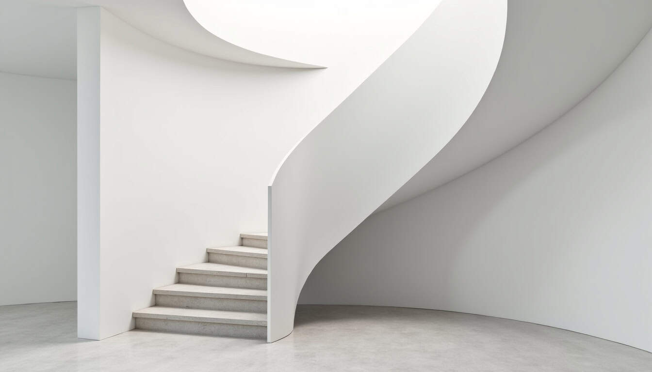 Monte-escalier tournant installé dans une maison à Sathonay-Camp avec un virage à 180 degrés