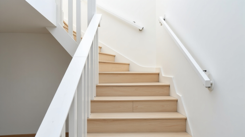 Monte-escalier tournant installé dans une maison à Savigné-l’Évêque sur un escalier avec virage