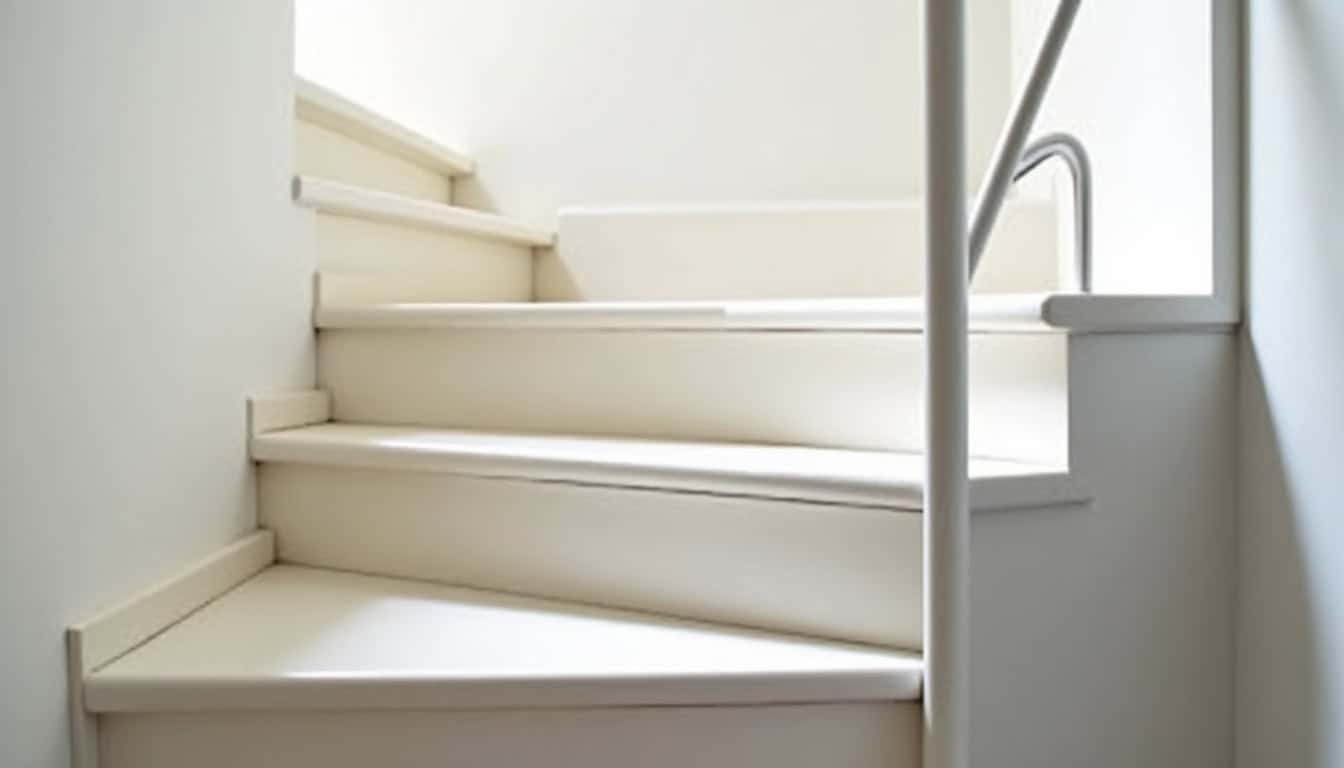 Monte-escalier tournant installé dans une maison à Serres-Castet, avec rail courbe et siège ergonomique