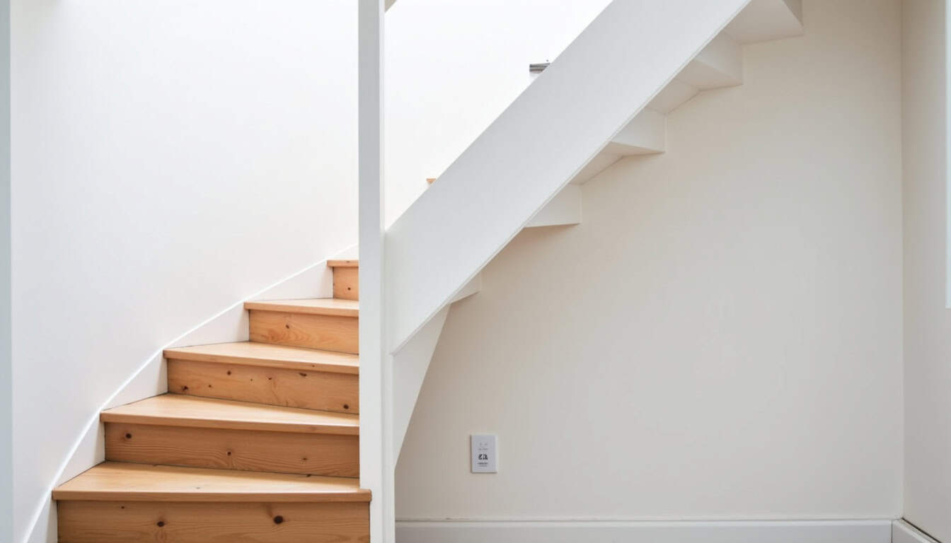 Monte-escalier tournant installé dans une maison à Varennes-Vauzelles