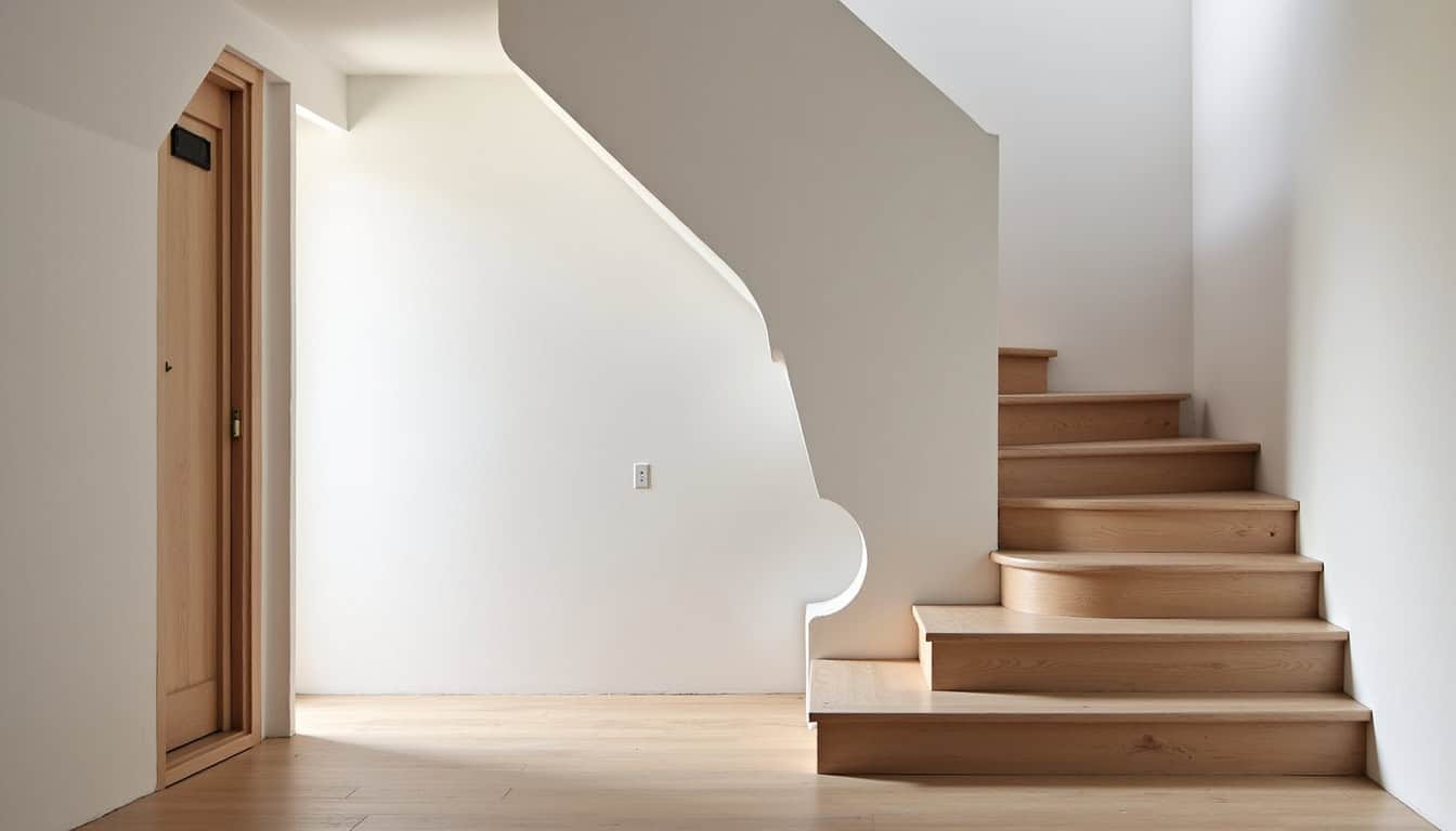 Monte-escalier tournant installé dans une maison ancienne à Aiglun, adapté à un escalier en colimaçon