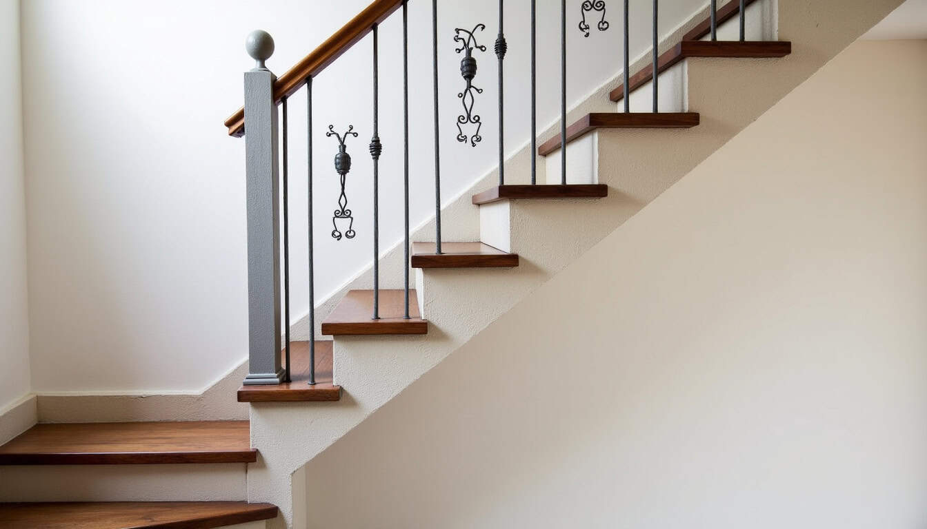 Monte-escalier tournant installé dans une maison ancienne à Collonges-au-Mont-d