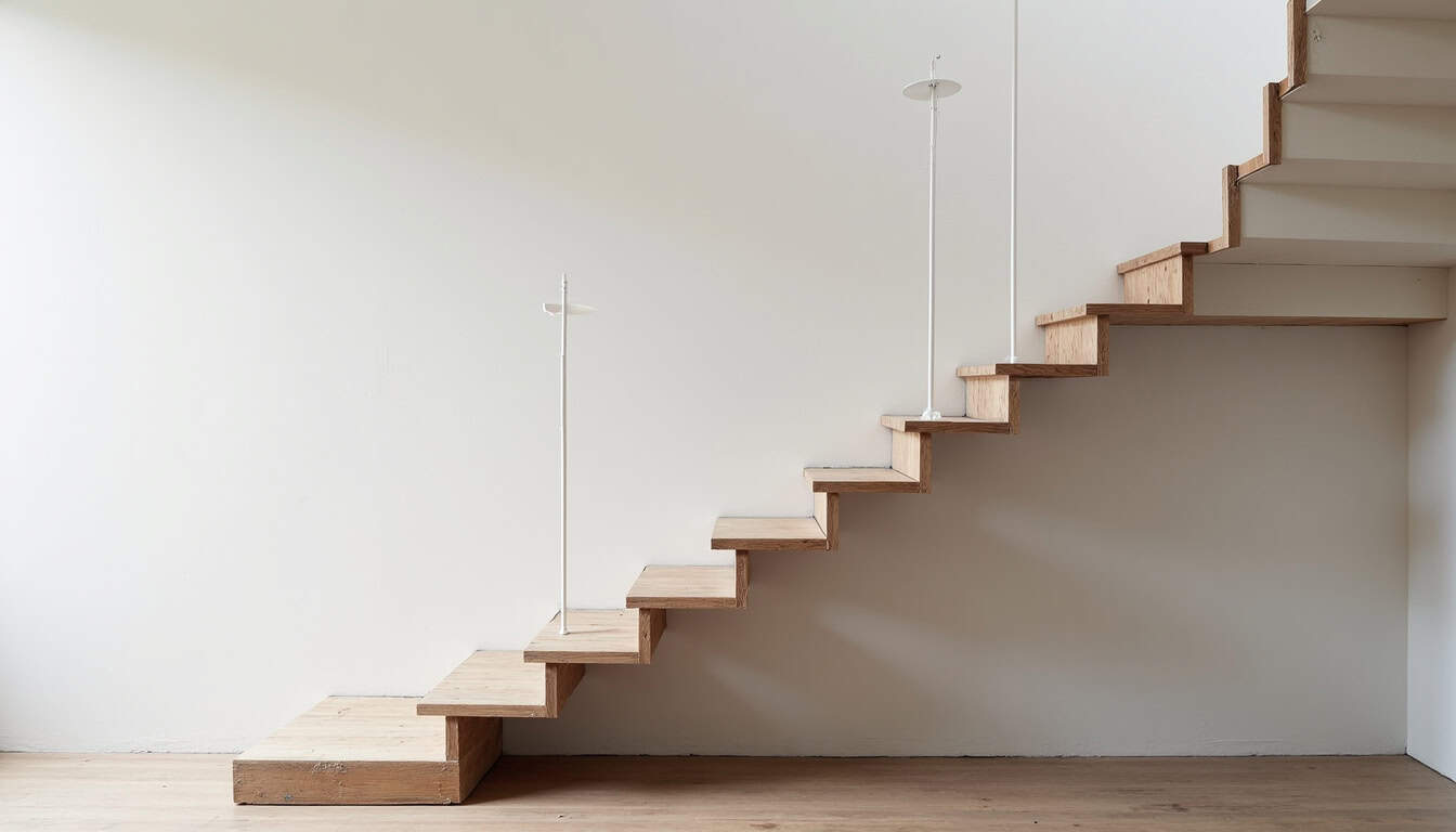 Monte-escalier tournant installé dans une maison ancienne à Dornes, adapté à un escalier en colimaçon