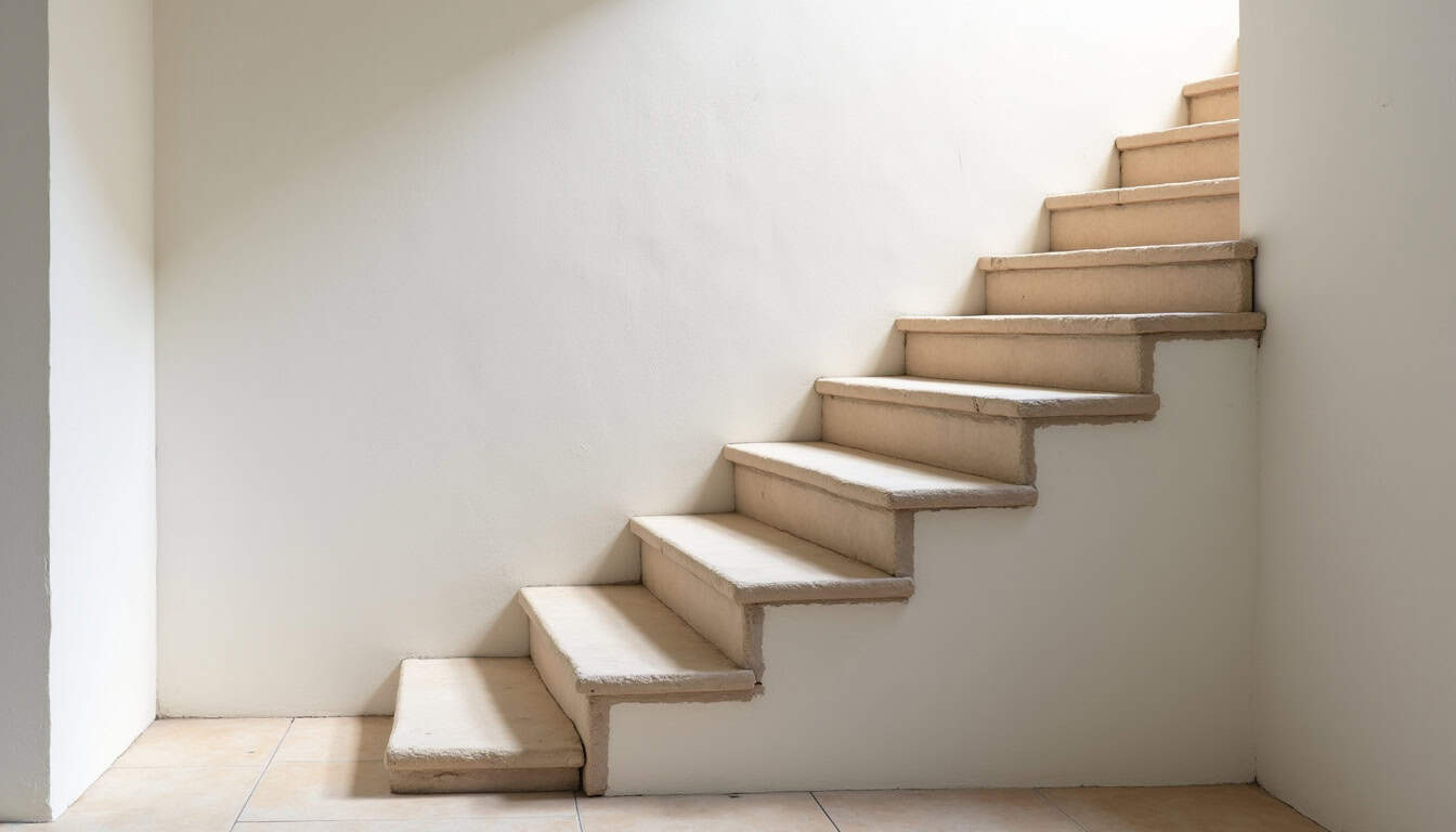 Monte-escalier tournant installé dans une maison ancienne à Eyragues
