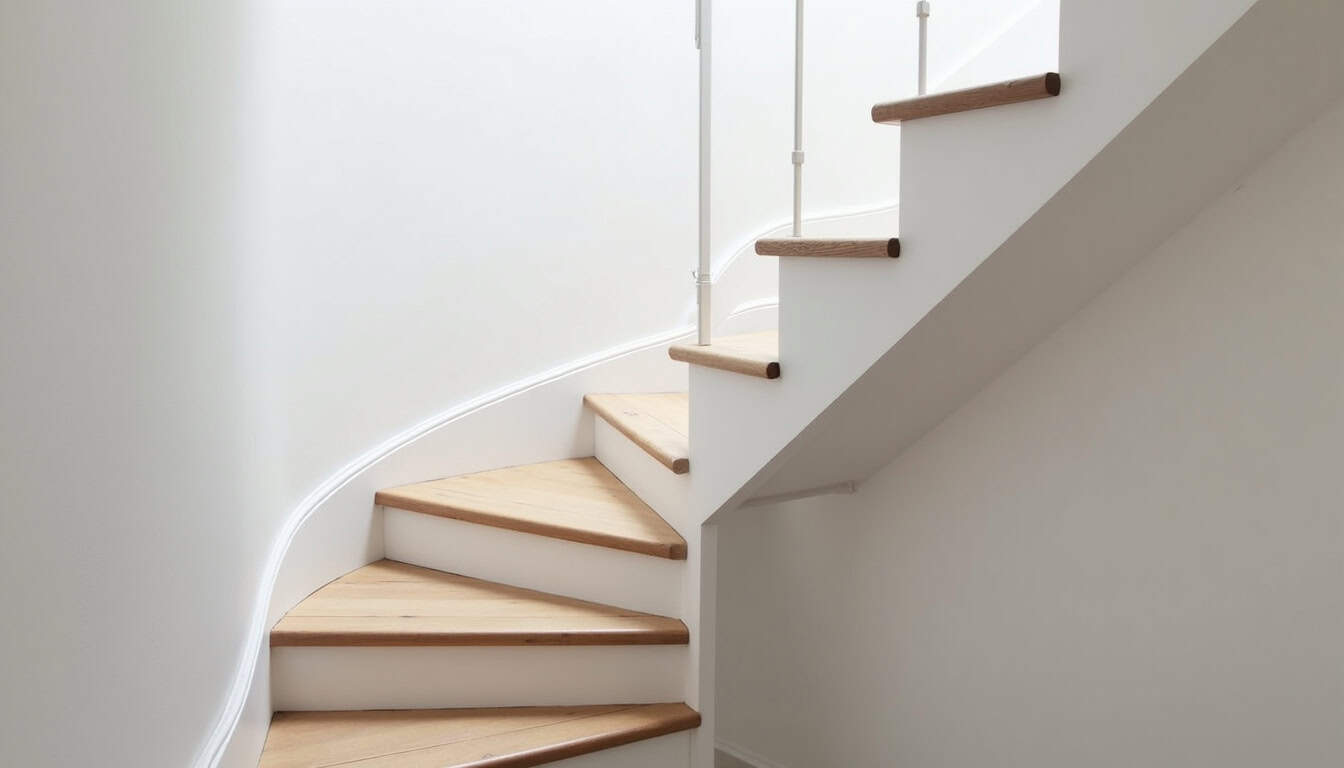 Monte-escalier tournant installé dans une maison ancienne à Fégréac