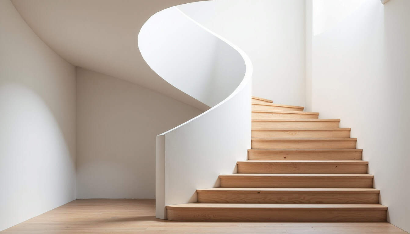 Monte-escalier tournant installé dans une maison ancienne à Monségur