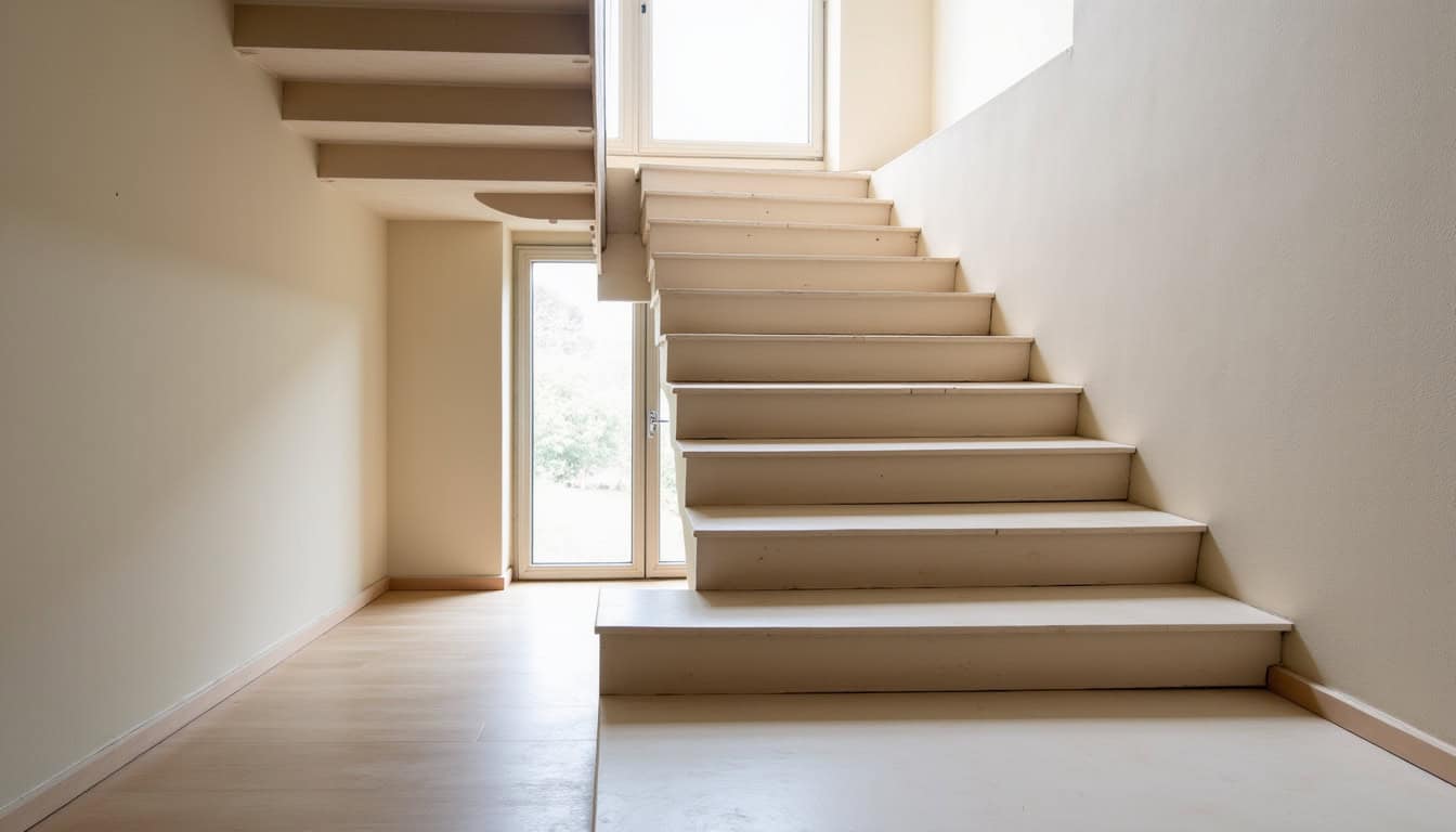 Monte-escalier tournant installé dans une maison ancienne à Moulins-Engilbert, adapté à un escalier en colimaçon