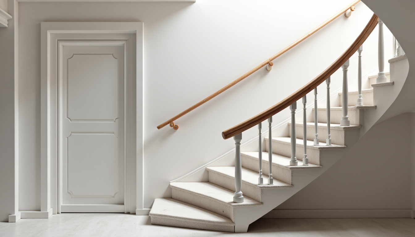 Monte-escalier tournant installé dans une maison ancienne à Saint-Denis-en-Bugey avec un rail sur mesure suivant les courbes de l