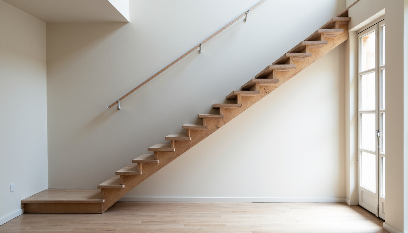 Monte-escalier tournant installé dans une maison ancienne à Saint-Laurent-des-Arbres