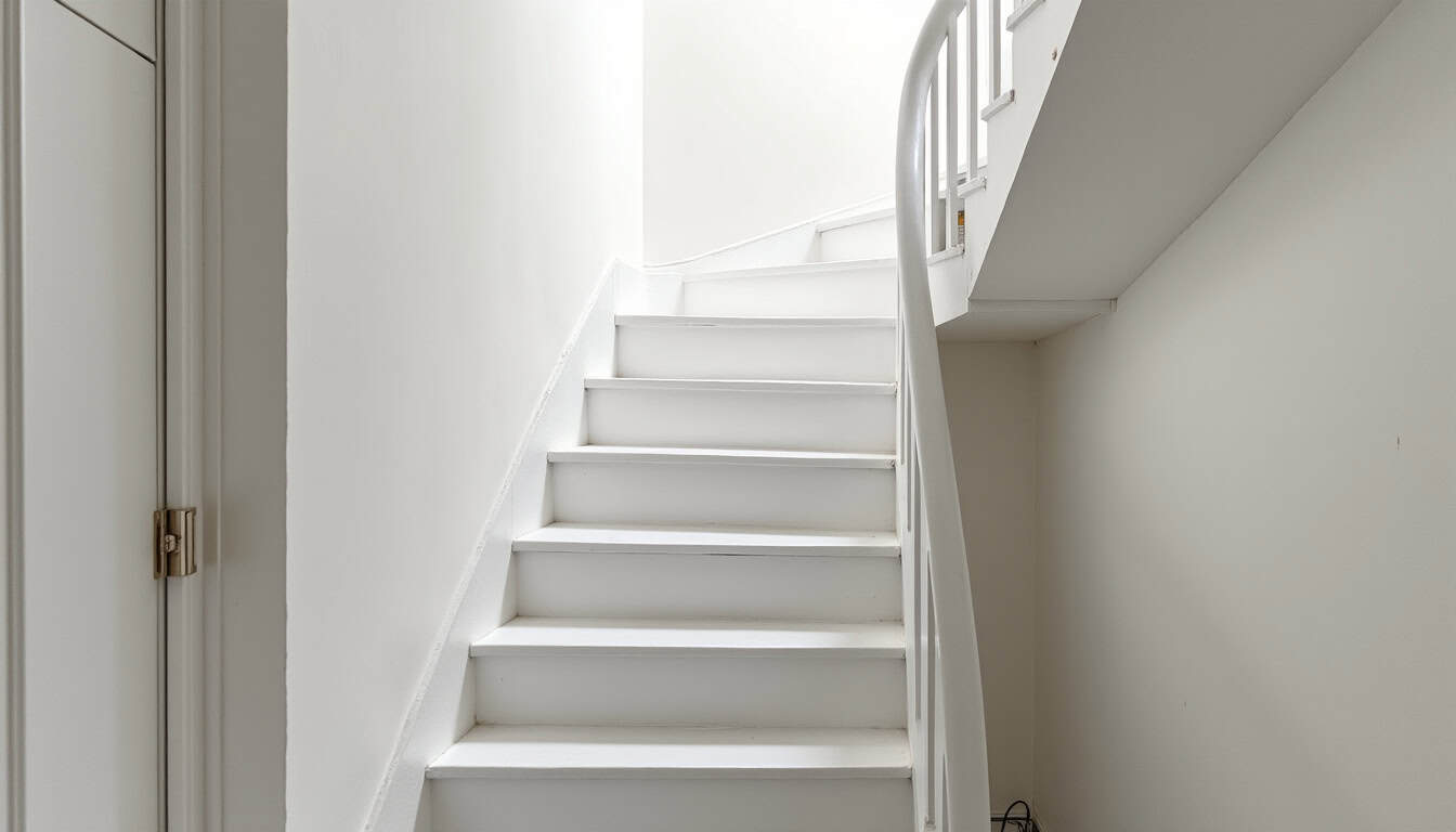 Monte-escalier tournant installé dans une maison ancienne à Saint-Louis-de-Montferrand