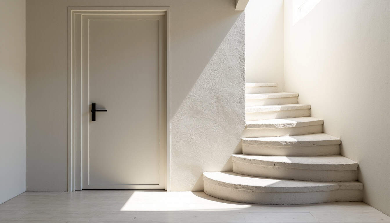 Monte-escalier tournant installé dans une maison ancienne à Saint-Magne-de-Castillon