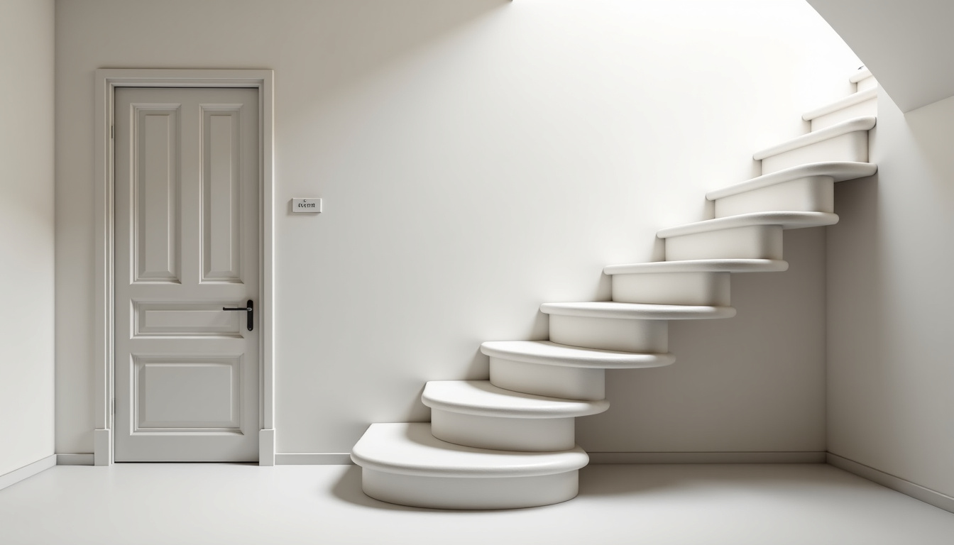 Monte-escalier tournant installé dans une maison ancienne à Saint-Pavace