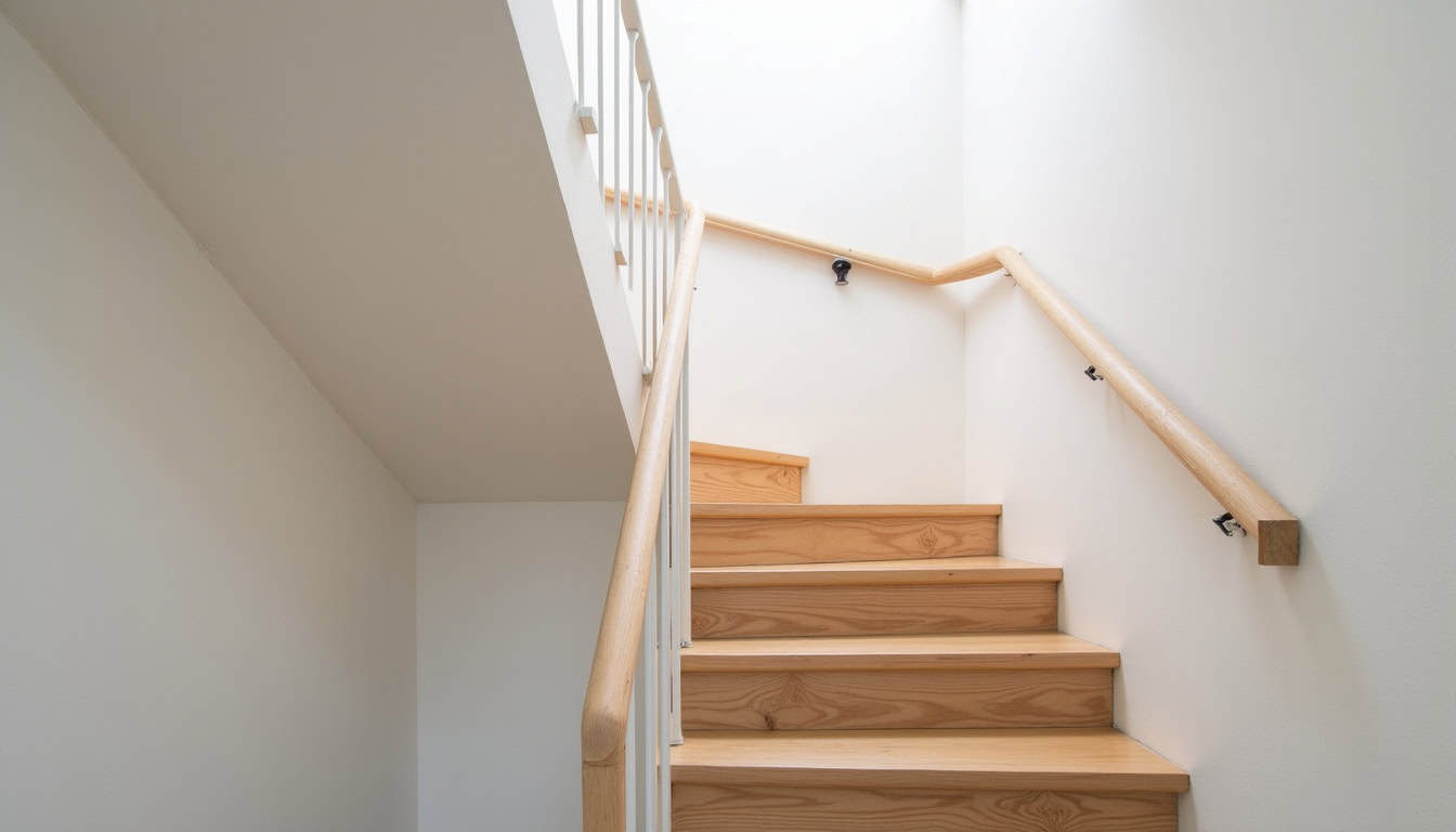 Monte-escalier tournant installé dans une maison de Bagnères-de-Luchon, adapté à un escalier ancien en colimaçon