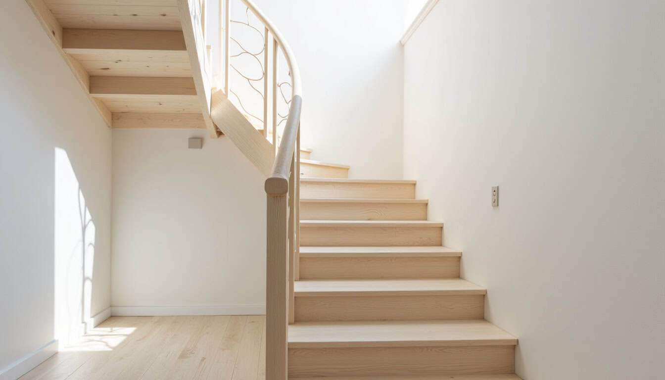 Monte-escalier tournant installé dans une maison traditionnelle de Riotord